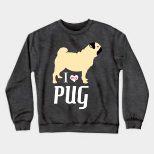 Pugs Pattern in Brown Fawn Pug Dog Patterns Crewneck Sweatshirt